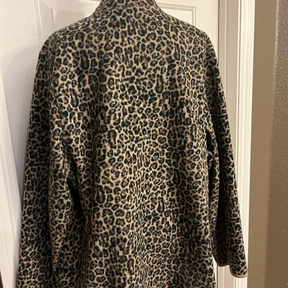 Leopard Print Zip-Up Jacket reversible size3X BRA… - image 2